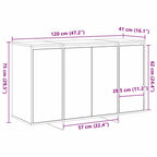 Vitrina Blanco 120 x 41 x 75 cm Madera contrachapada