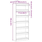 Librería con estante 80 x 30 x 198 cm Madera de ingeniería