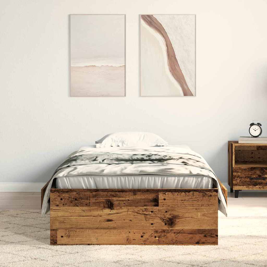 Estructura de cama con cajón Madera Vieja 100 x 200 cm