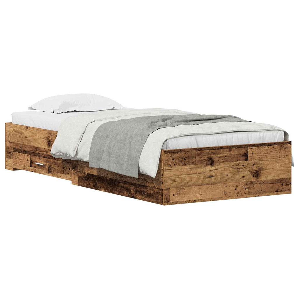 Estructura de cama con cajón Madera Vieja 100 x 200 cm