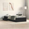Estructura de cama con cajón Roble Negro 100 x 200 cm