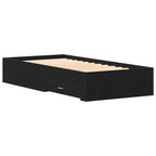 Estructura de cama con cajón Roble Negro 100 x 200 cm