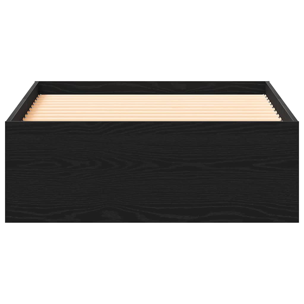 Estructura de cama con cajón Roble Negro 100 x 200 cm