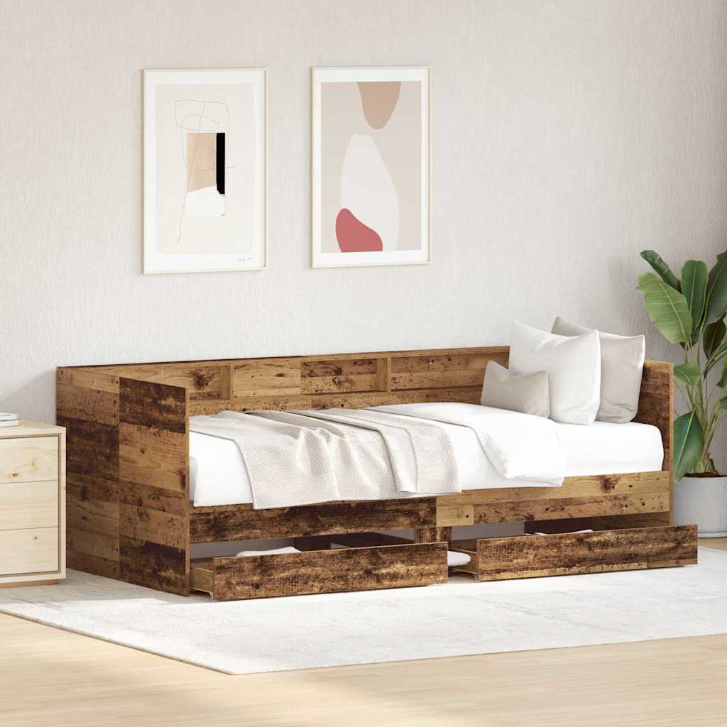 Cama de día Madera Vieja 100 x 200 cm Madera contrachapada