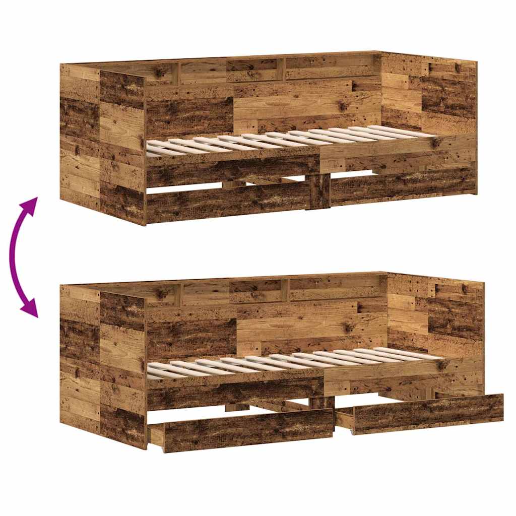Cama de día Madera Vieja 100 x 200 cm Madera contrachapada