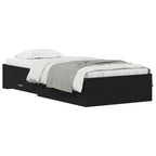 Estructura de cama Roble Negro 90 x 200 cm Madera contrachapada
