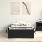Estructura de cama Roble Negro 90 x 190 cm Madera contrachapada