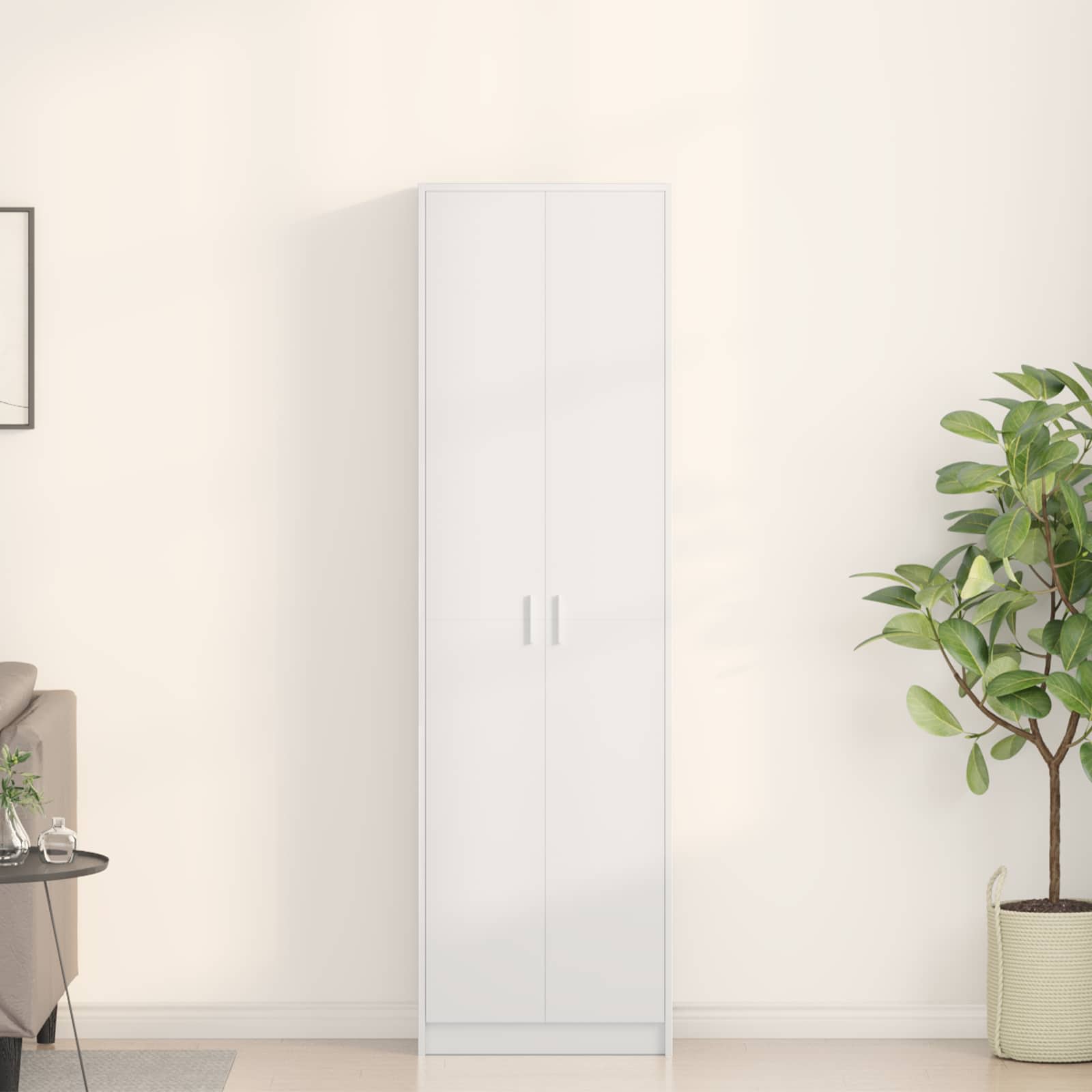 Cabinet with shelf 55 x 25 x 189 cm Engineered wood