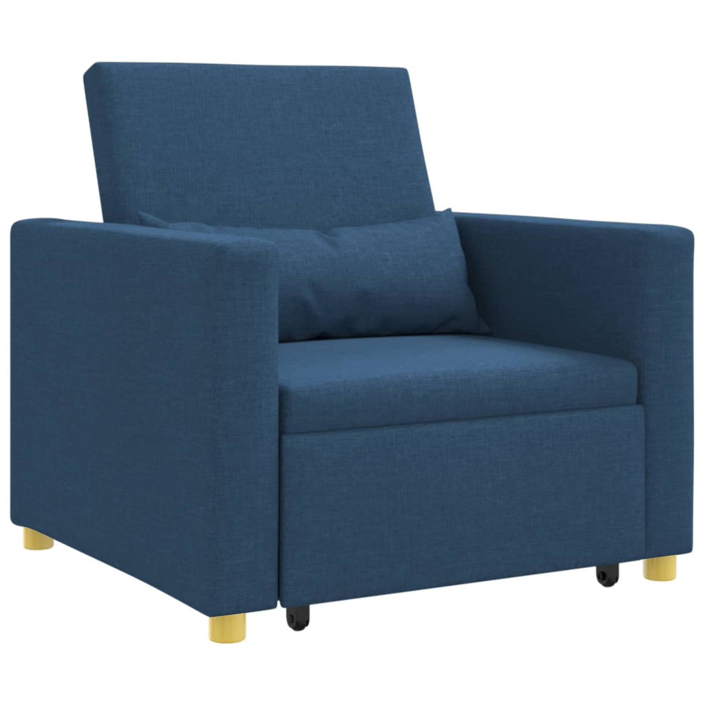 Cama Sofá Desplegable Individual Azul 90 x 165 x 87 cm tela