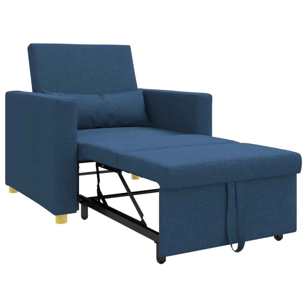 Cama Sofá Desplegable Individual Azul 90 x 165 x 87 cm tela