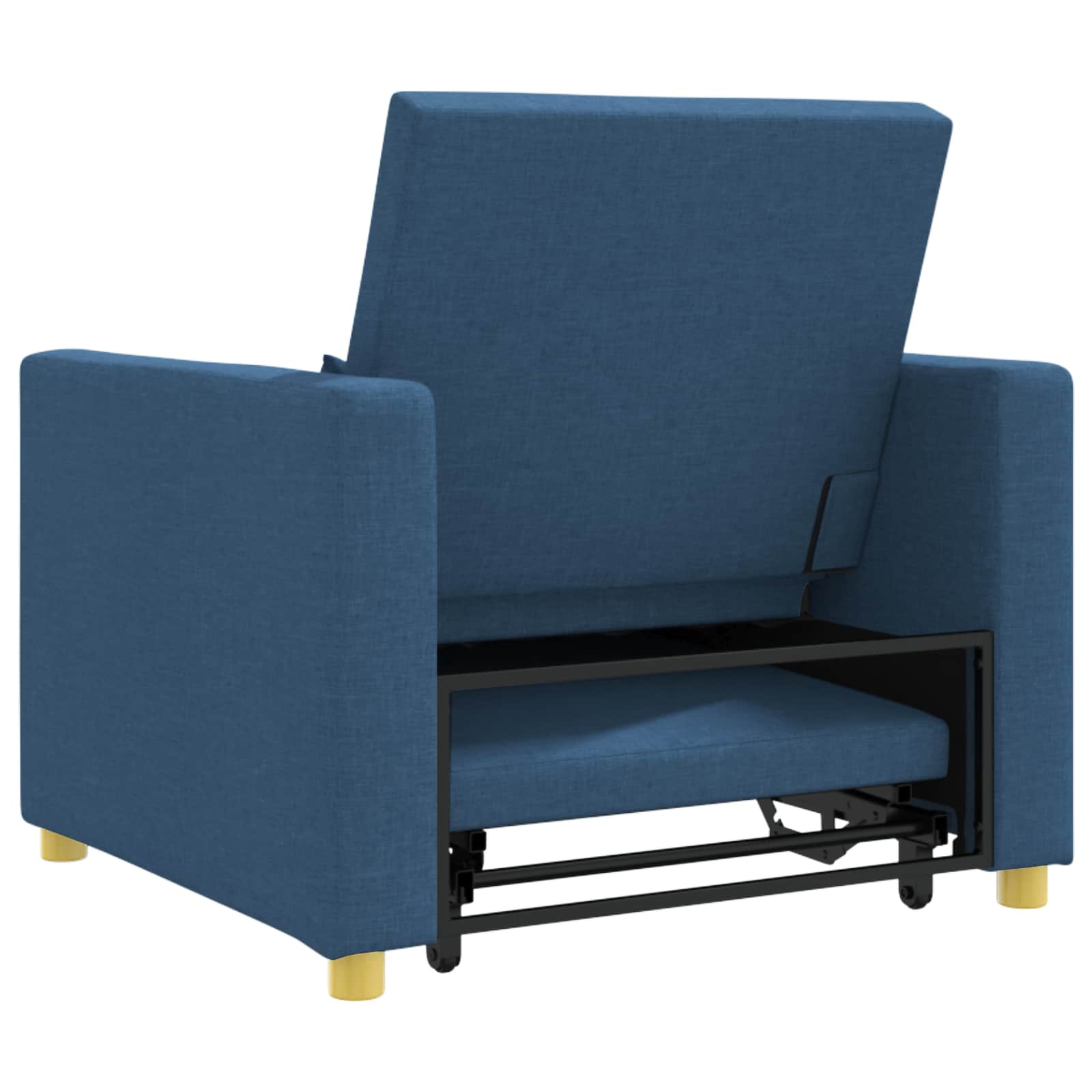 Cama Sofá Desplegable Individual Azul 90 x 165 x 87 cm tela
