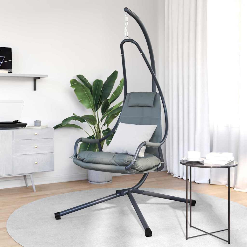 Silla huevo colgante Manual Antracita 94 x 107 x 196,5 cm Acero