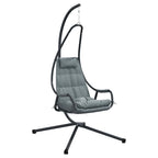 Silla huevo colgante Manual Antracita 94 x 107 x 196,5 cm Acero