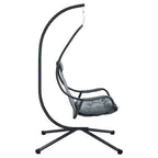 Silla huevo colgante Manual Antracita 94 x 107 x 196,5 cm Acero