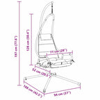 Silla huevo colgante Manual Antracita 94 x 107 x 196,5 cm Acero