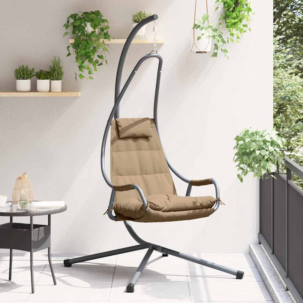 Anthracite Hanging Egg Chair Manual 94 x 107 x 196.5 cm Steel