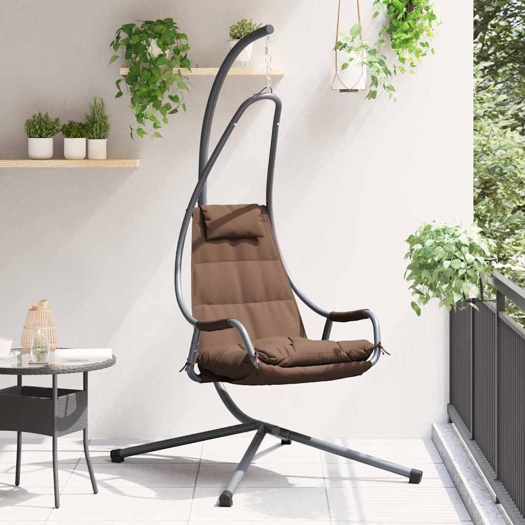 Anthracite Hanging Egg Chair Manual 94 x 107 x 196.5 cm Steel