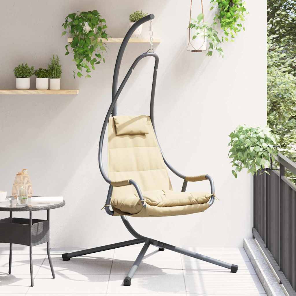 Anthracite Hanging Egg Chair Manual 94 x 107 x 196.5 cm Steel