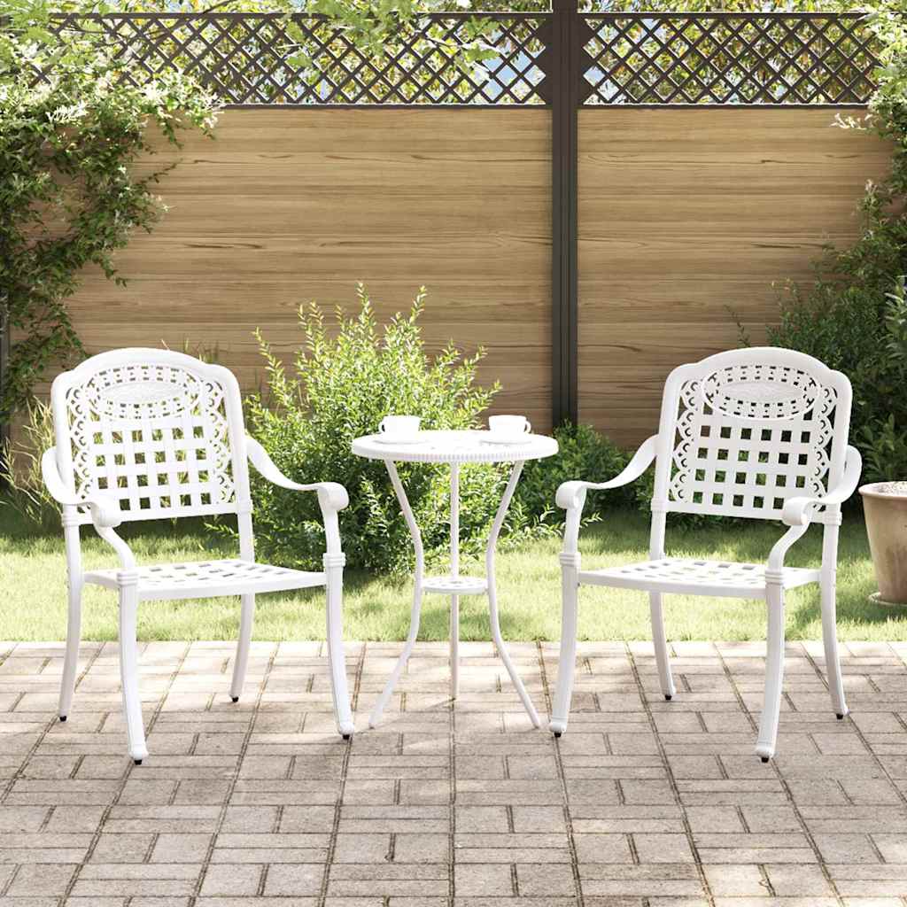 Silla de Jardín 2 pcs 55 x 56,5 x 91cm Aluminio