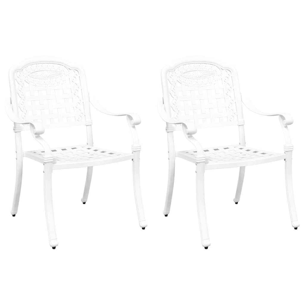 Silla de Jardín 2 pcs 55 x 56,5 x 91cm Aluminio