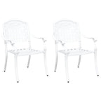 Silla de Jardín 2 pcs 55 x 56,5 x 91cm Aluminio