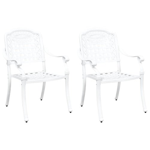 Silla de Jardín 2 pcs 55 x 56,5 x 91cm Aluminio