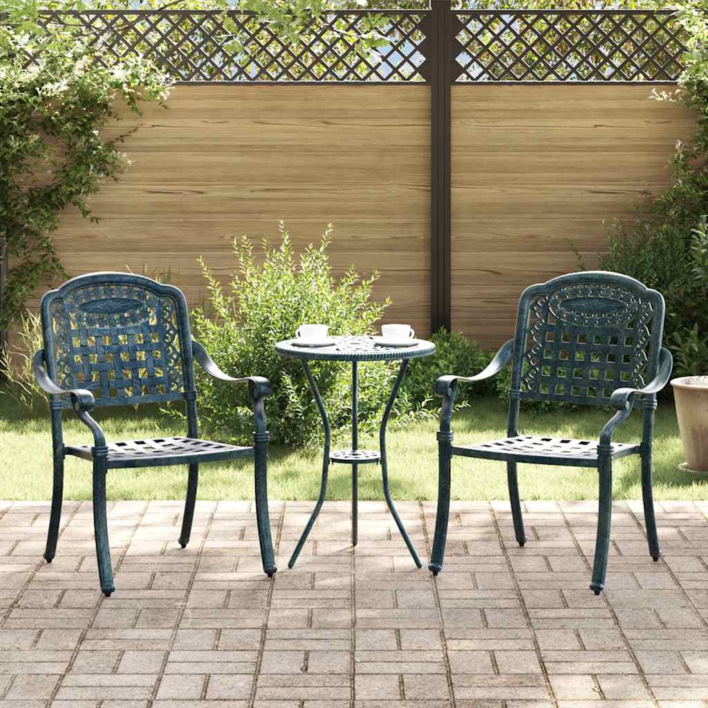 Silla de Jardín 2 pcs 55 x 56,5 x 91cm Aluminio