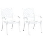 Silla de Jardín 2 pcs 56 x 55 x 92.5cm Aluminio