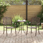 Silla de Jardín 2 pcs Bronce 55 x 55 x 92,5cm Aluminio
