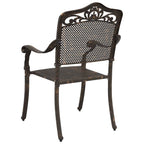 Silla de Jardín 2 pcs Bronce 55 x 55 x 92,5cm Aluminio