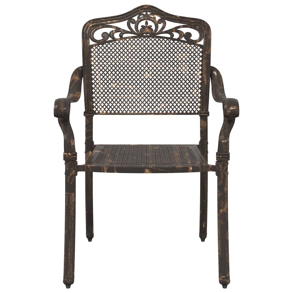 Silla de Jardín 2 pcs Bronce 55 x 55 x 92,5cm Aluminio