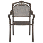 Silla de Jardín 2 pcs Bronce 55 x 55 x 92,5cm Aluminio