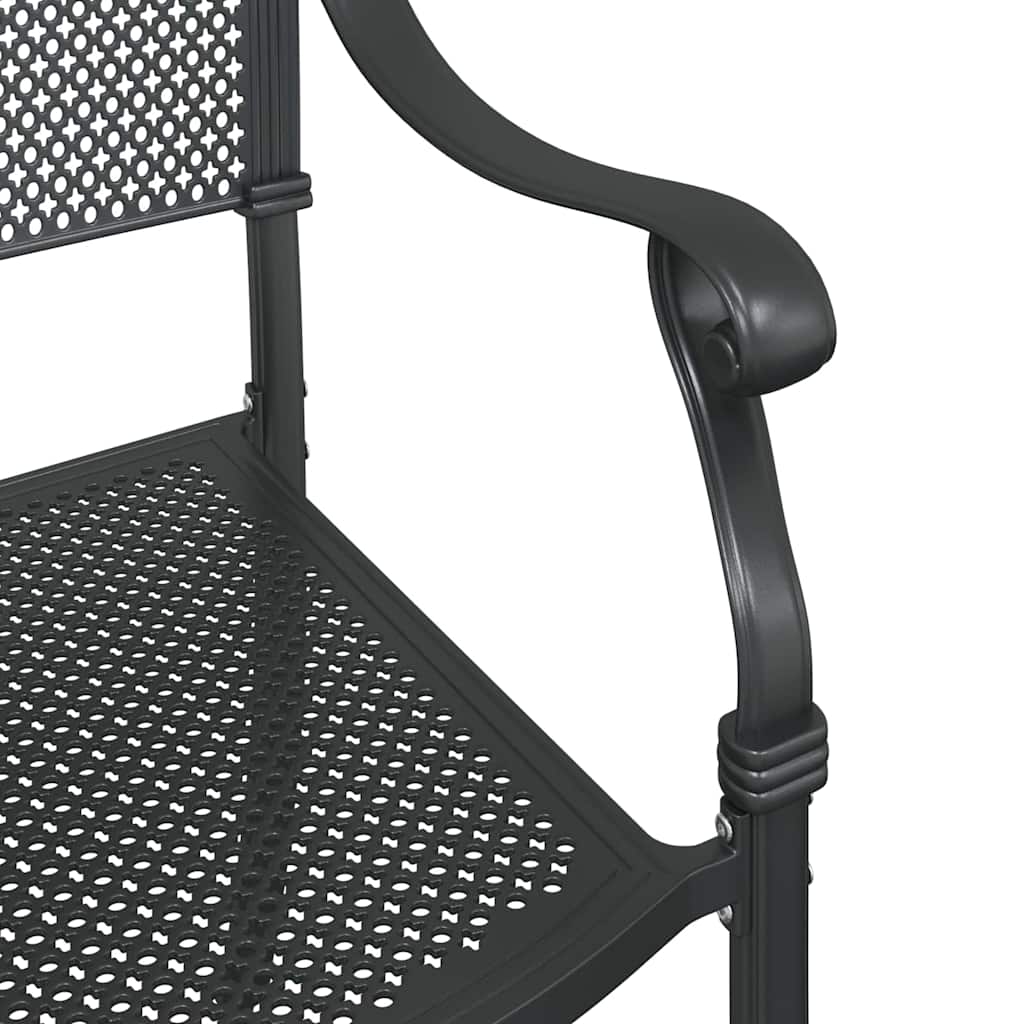 Silla de Jardín 2 pcs Negro 55 x 55 x 92,5cm Aluminio