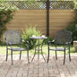 Cadeira de Jardim 2 unidades Preto 55 x 55 x 92,5cm Alumínio
