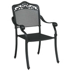 Silla de Jardín 2 pcs Negro 55 x 55 x 92,5cm Aluminio