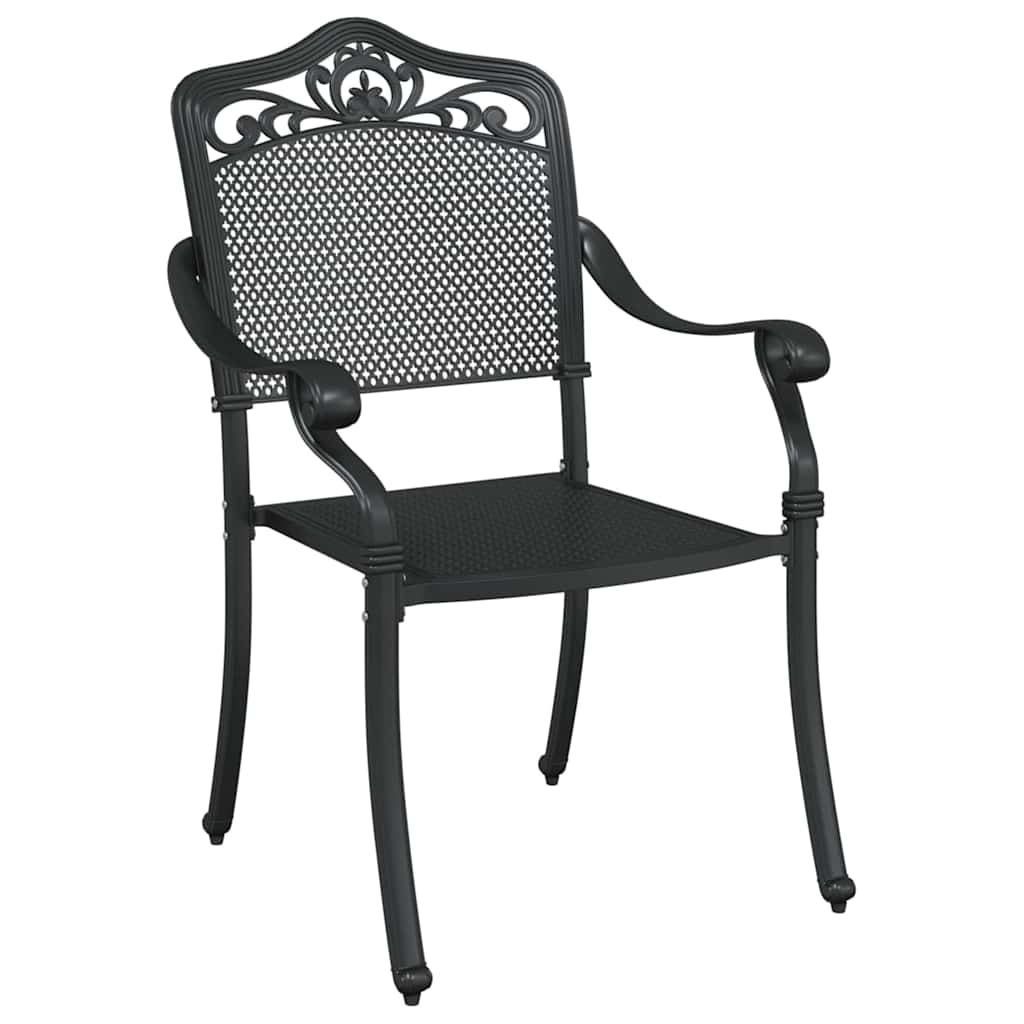Silla de Jardín 2 pcs Negro 55 x 55 x 92,5cm Aluminio