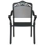 Silla de Jardín 2 pcs Negro 55 x 55 x 92,5cm Aluminio