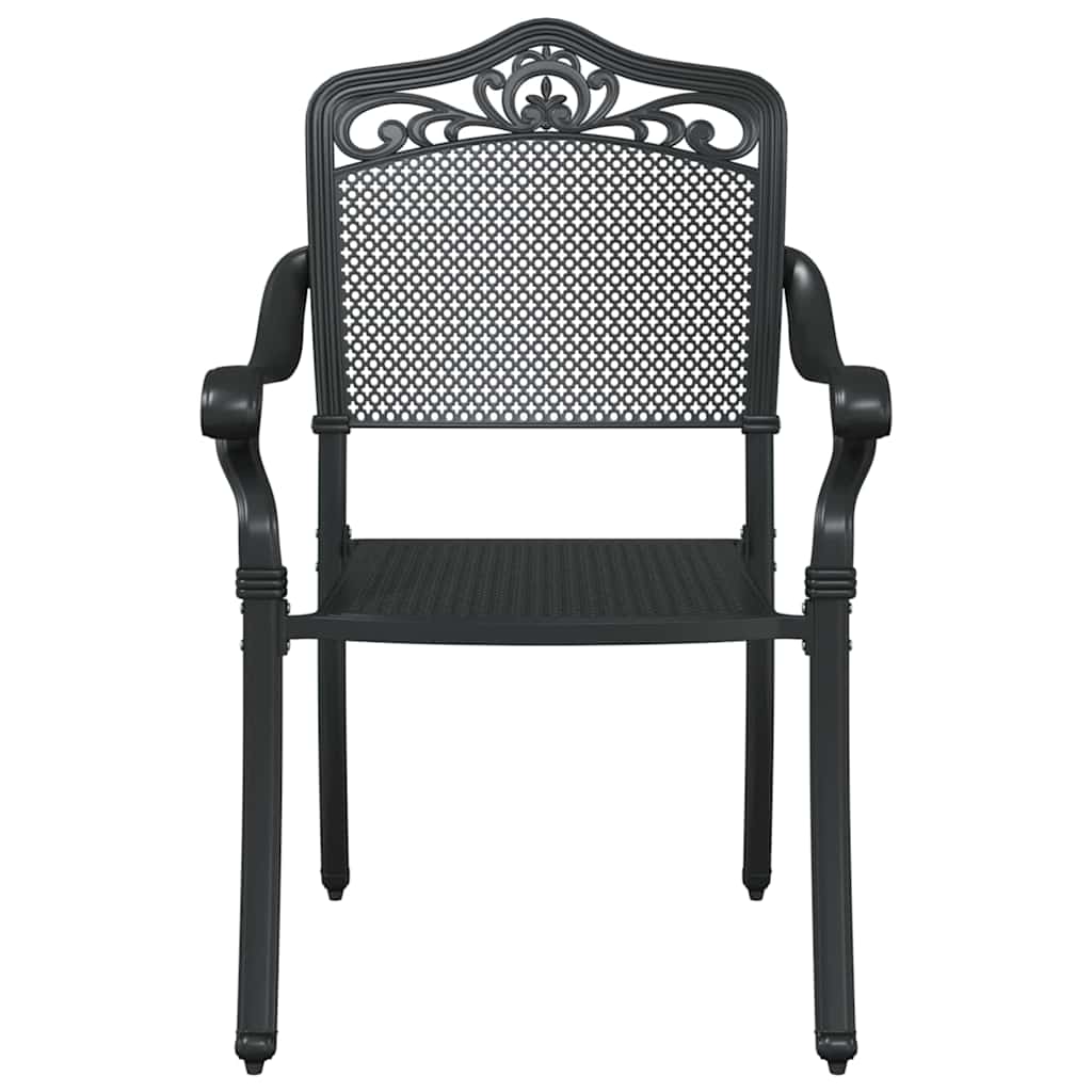 Silla de Jardín 2 pcs Negro 55 x 55 x 92,5cm Aluminio