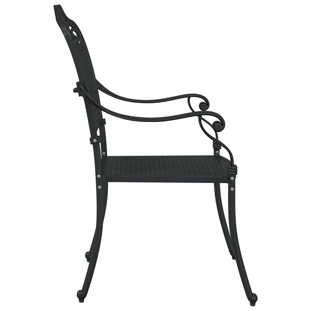 Silla de Jardín 2 pcs Negro 55 x 55 x 92,5cm Aluminio