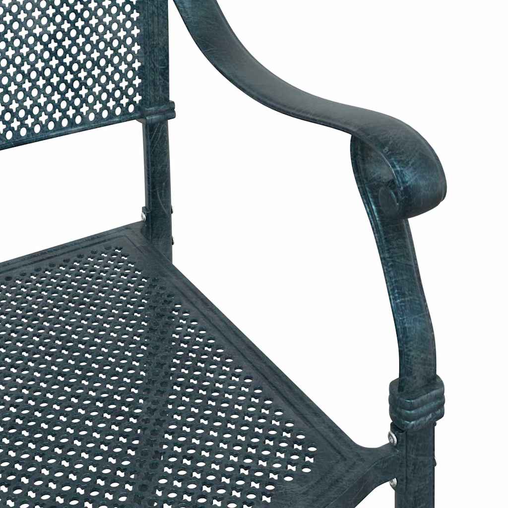 Silla de Jardín 2 pcs Verde 64 x 62 x 93cm Aluminio