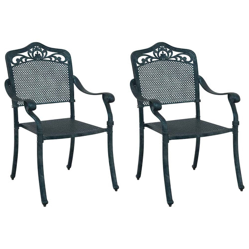 Silla de Jardín 2 pcs Verde 64 x 62 x 93cm Aluminio