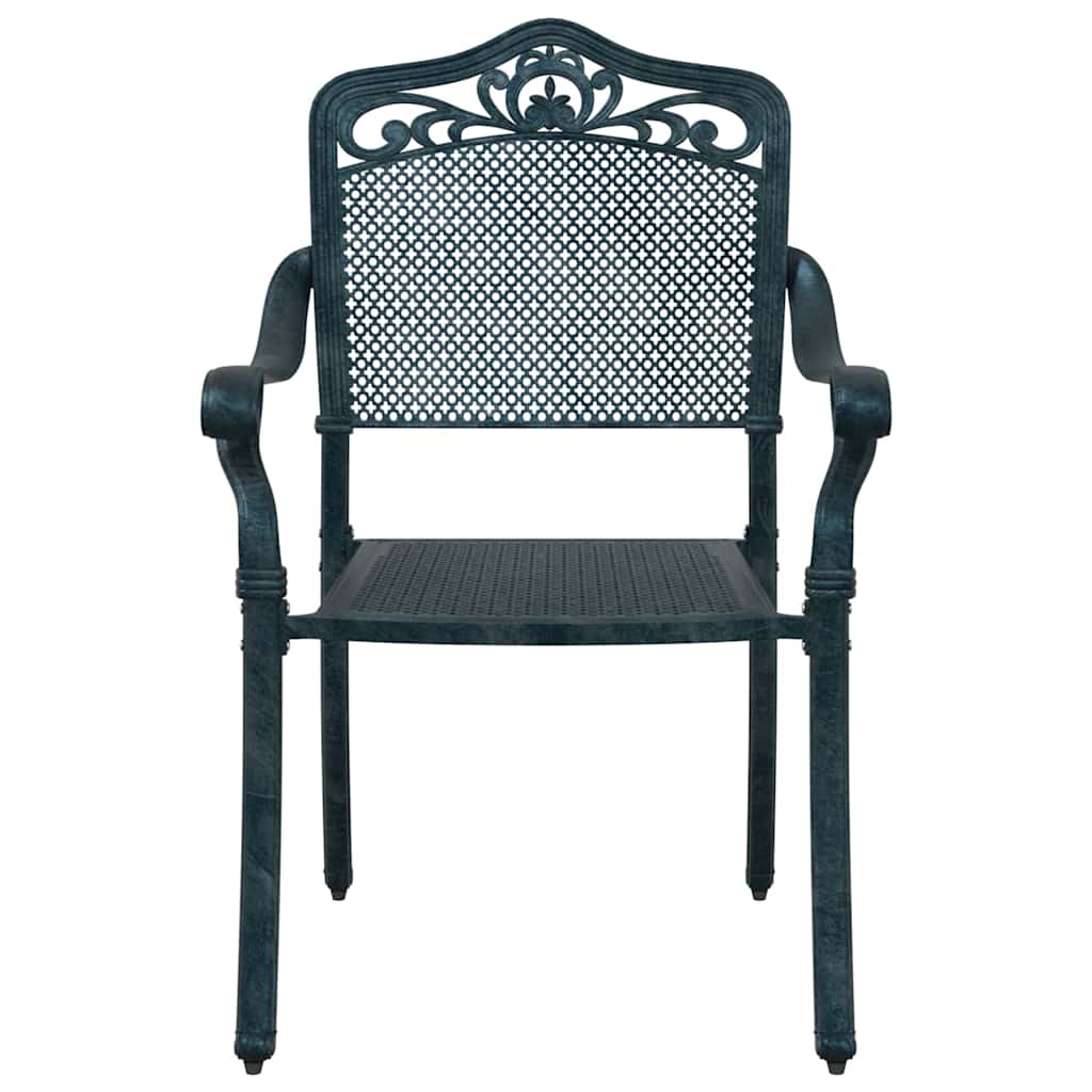 Silla de Jardín 2 pcs Verde 64 x 62 x 93cm Aluminio