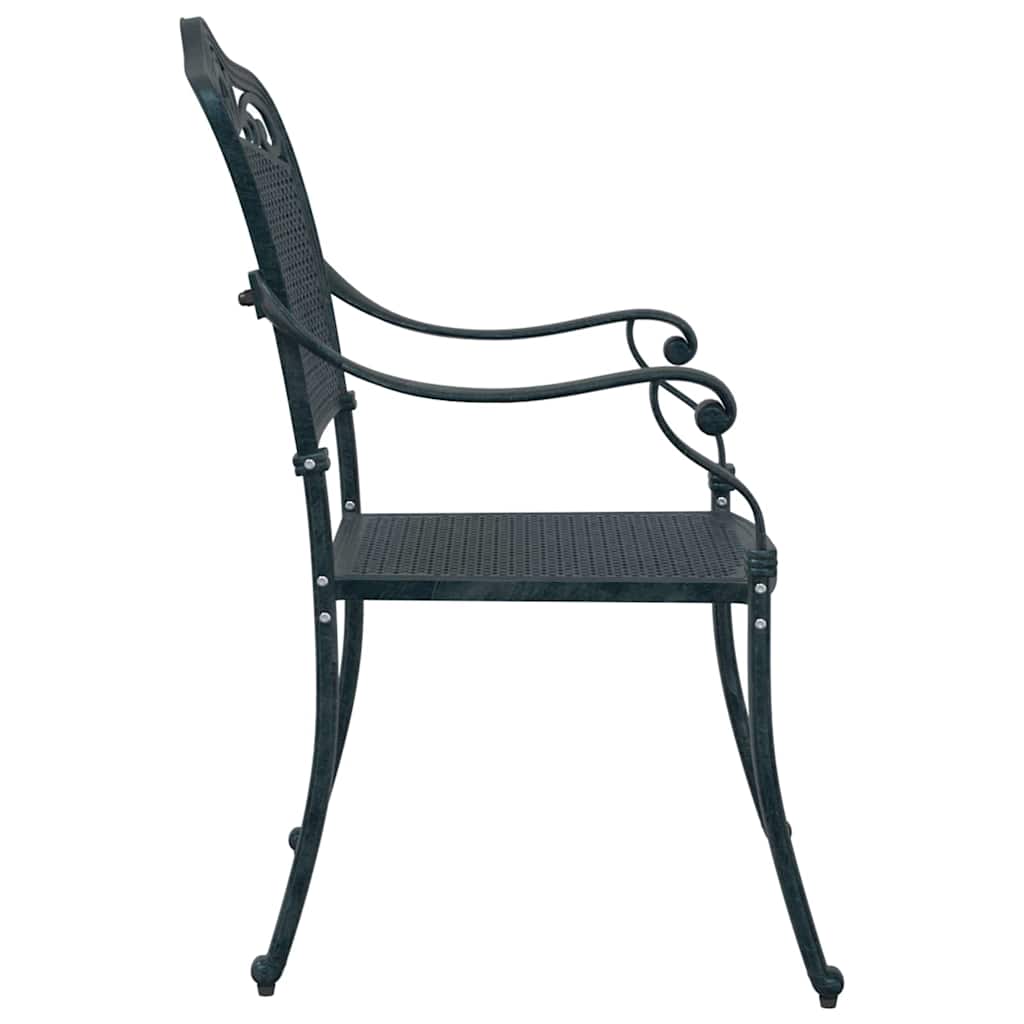 Silla de Jardín 2 pcs Verde 64 x 62 x 93cm Aluminio
