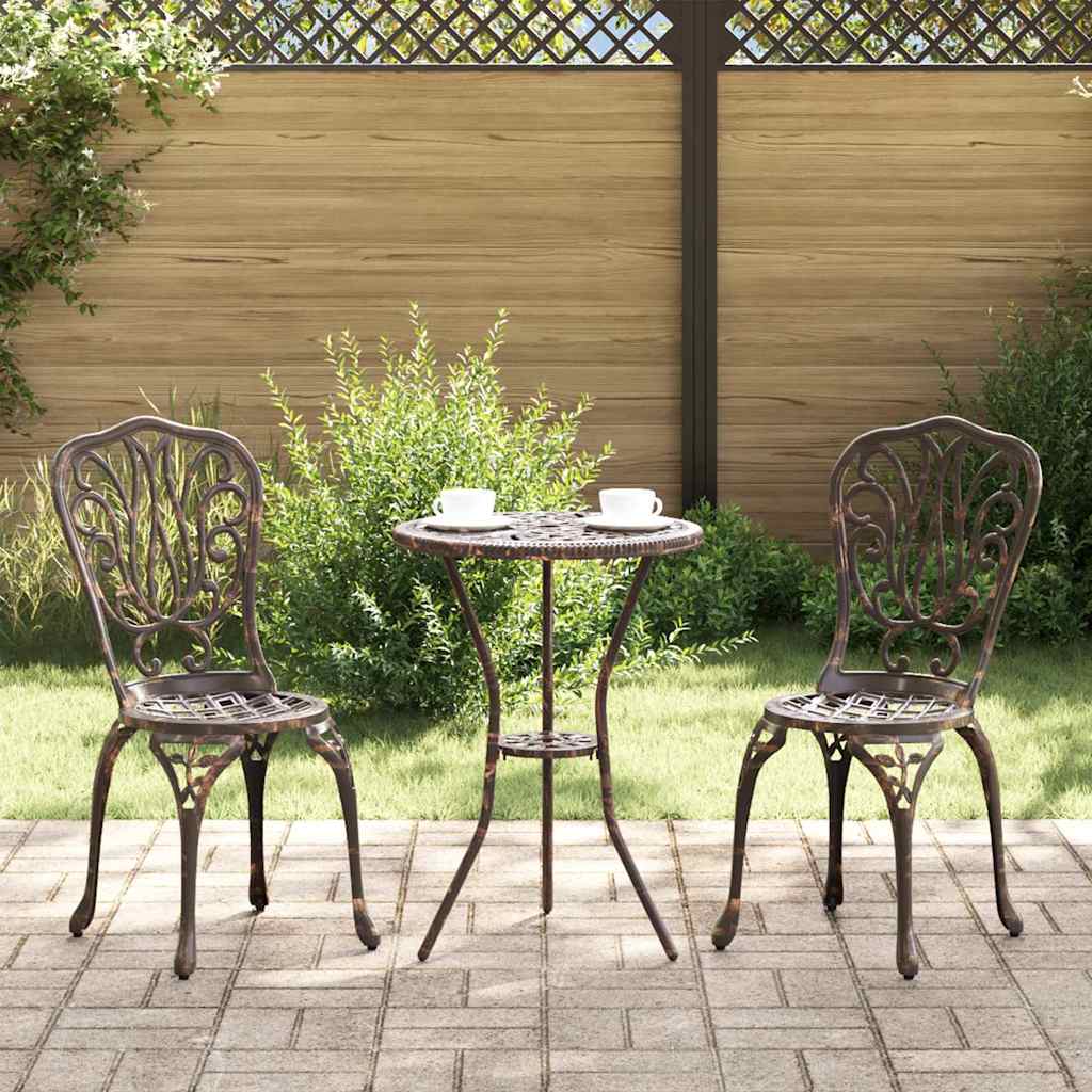 Juego Bistro de Jardín 3 pcs Aluminio