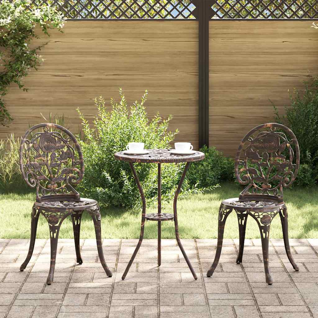 Juego Bistro de Jardín 3 pcs Aluminio
