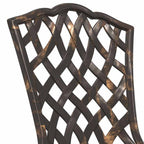 Silla de Jardín 2 pcs Bronce 39 x 40 x 87 cm Aluminio