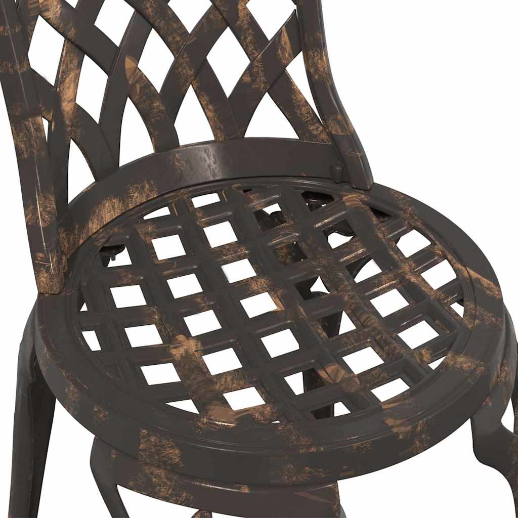 Silla de Jardín 2 pcs Bronce 39 x 40 x 87 cm Aluminio