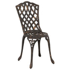 Silla de Jardín 2 pcs Bronce 39 x 40 x 87 cm Aluminio