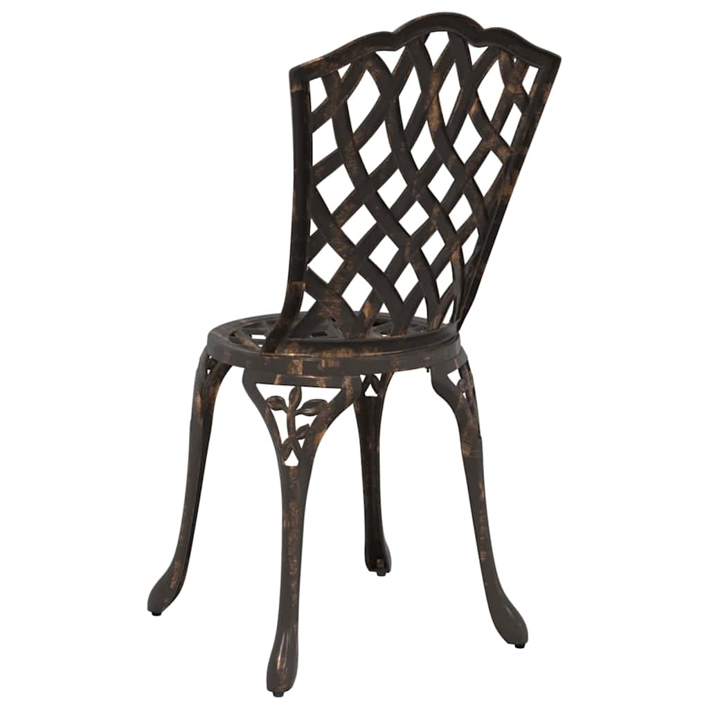 Silla de Jardín 2 pcs Bronce 39 x 40 x 87 cm Aluminio