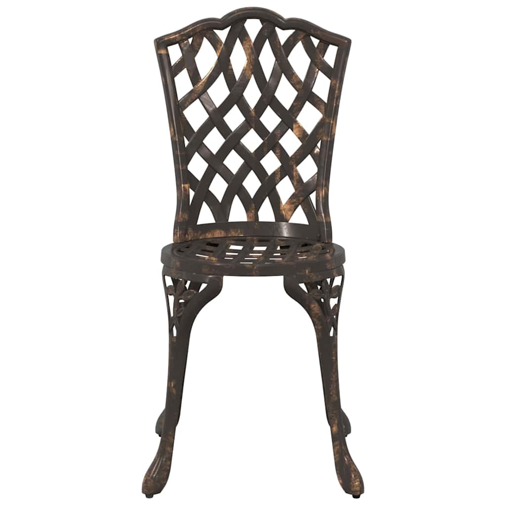 Silla de Jardín 2 pcs Bronce 39 x 40 x 87 cm Aluminio